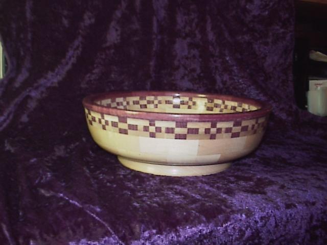 Maple Bowl With Purpleheart Design